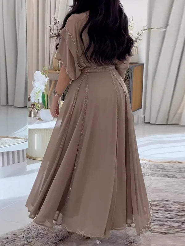 حجر الراين الجمل شبكة كل مباراة ليث فساتين ماكسي لامعة